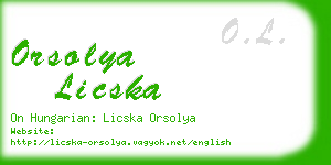 orsolya licska business card